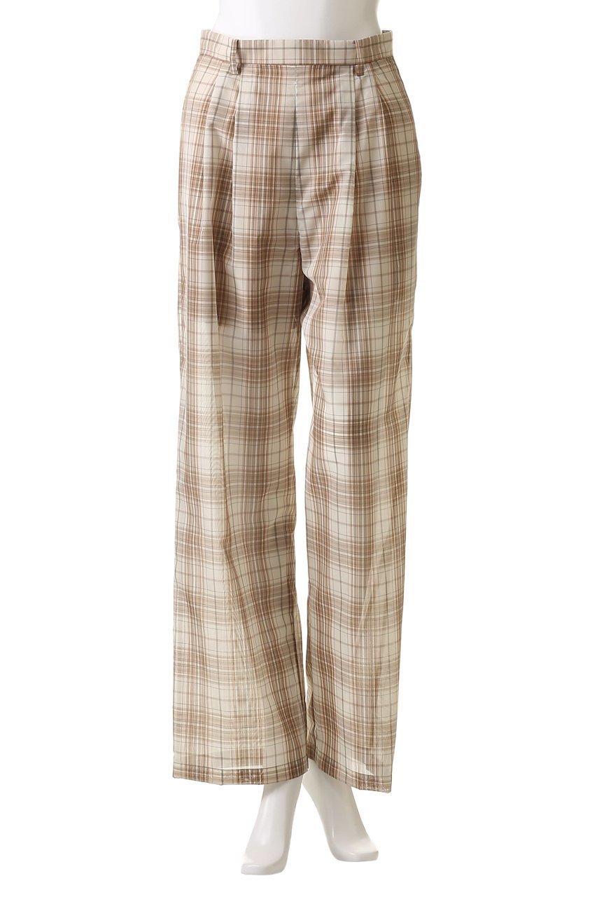 【クラネ/CLANE】のSHEER STRAIGHT PANTS/パンツ 人気、トレンドファッション・服の通販 founy(ファニー) 　ファッション　Fashion　レディースファッション　Fashion for Women　パンツ　Pants & Trousers　おすすめ　Recommended / Our Picks　シアー　Sheer, See-Through　シンプル　Simple, Minimal　ジャケット　Jacket, Outerwear　ストレート　Straight, Straight Cut　セットアップ　Set-Up, Coordinated Outfit　チェック　Check, Plaid, Tartan　トレンド　Trend, Trending Now　ミックス　Mix, Mixed Style　エレガント 上品　Elegant　夏　Summer　春　Spring　S/S・春夏　SS, Spring/Summer, Warm Season　other-2|ID: prp329100004496101 ipo3291000000032901064