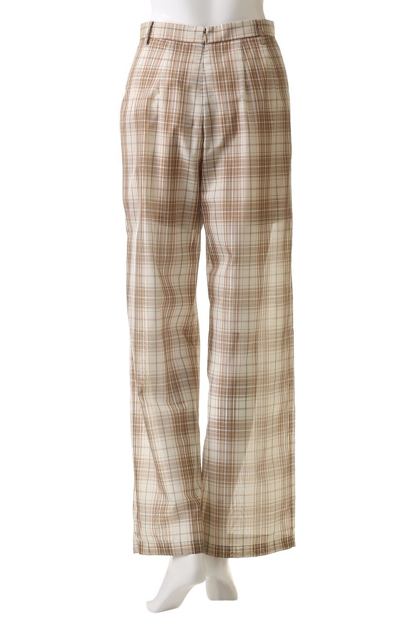 【クラネ/CLANE】のSHEER STRAIGHT PANTS/パンツ 人気、トレンドファッション・服の通販 founy(ファニー) 　ファッション　Fashion　レディースファッション　Fashion for Women　パンツ　Pants & Trousers　おすすめ　Recommended / Our Picks　シアー　Sheer, See-Through　シンプル　Simple, Minimal　ジャケット　Jacket, Outerwear　ストレート　Straight, Straight Cut　セットアップ　Set-Up, Coordinated Outfit　チェック　Check, Plaid, Tartan　トレンド　Trend, Trending Now　ミックス　Mix, Mixed Style　エレガント 上品　Elegant　夏　Summer　春　Spring　S/S・春夏　SS, Spring/Summer, Warm Season　other-4|ID: prp329100004496101 ipo3291000000032901070