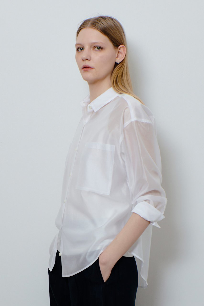 【アルアバイル/allureville】のナチュラルオーガンジーシャツブラウス 人気、トレンドファッション・服の通販 founy(ファニー) 　ファッション　Fashion　レディースファッション　Fashion for Women　トップス・カットソー　Cut & Sew Tops　シャツ・ブラウス・オフィスカジュアル　Elegant Blouses & Button-Ups　おすすめ　Recommended / Our Picks　インナー　Innerwear　カーディガン　Cardigan, Knitwear　キャミソール　Camisole, Spaghetti Strap Top　スリーブ　Sleeve, Long Sleeve / Short Sleeve　タンク　Tank Top, Sleeveless Top　ロング　Long, Long-Length　エレガント 上品　Elegant　other-6|ID: prp329100004496109 ipo3291000000032836322