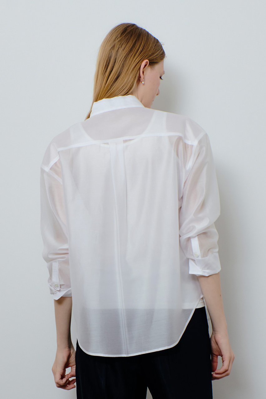 【アルアバイル/allureville】のナチュラルオーガンジーシャツブラウス 人気、トレンドファッション・服の通販 founy(ファニー) 　ファッション　Fashion　レディースファッション　Fashion for Women　トップス・カットソー　Cut & Sew Tops　シャツ・ブラウス・オフィスカジュアル　Elegant Blouses & Button-Ups　おすすめ　Recommended / Our Picks　インナー　Innerwear　カーディガン　Cardigan, Knitwear　キャミソール　Camisole, Spaghetti Strap Top　スリーブ　Sleeve, Long Sleeve / Short Sleeve　タンク　Tank Top, Sleeveless Top　ロング　Long, Long-Length　エレガント 上品　Elegant　other-8|ID: prp329100004496109 ipo3291000000032836334