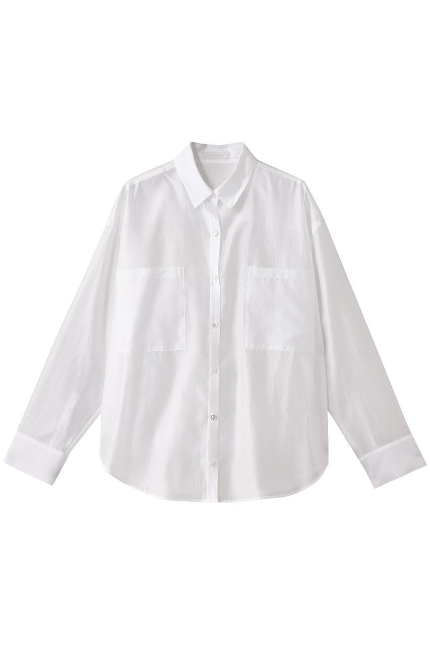 【アルアバイル/allureville】のナチュラルオーガンジーシャツブラウス インテリア・キッズ・メンズ・レディースファッション・服の通販 founy(ファニー) 　ファッション　Fashion　レディースファッション　Fashion for Women　トップス・カットソー　Cut & Sew Tops　シャツ・ブラウス・オフィスカジュアル　Elegant Blouses & Button-Ups　おすすめ　Recommended / Our Picks　インナー　Innerwear　カーディガン　Cardigan, Knitwear　キャミソール　Camisole, Spaghetti Strap Top　スリーブ　Sleeve, Long Sleeve / Short Sleeve　タンク　Tank Top, Sleeveless Top　ロング　Long, Long-Length　エレガント 上品　Elegant　ホワイト|ID: prp329100004496109 ipo3291000000035366615