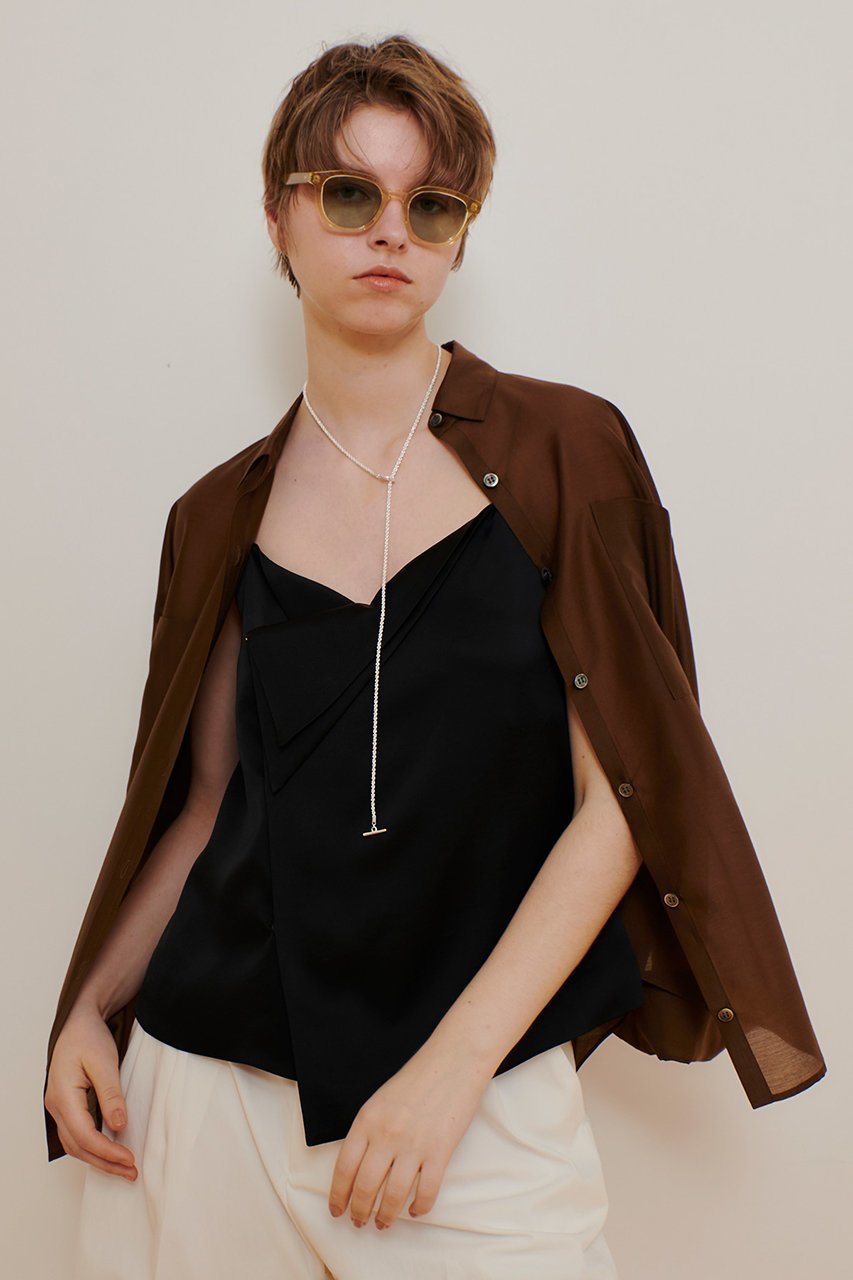 【アルアバイル/allureville】のナチュラルオーガンジーシャツブラウス 人気、トレンドファッション・服の通販 founy(ファニー) 　ファッション　Fashion　レディースファッション　Fashion for Women　トップス・カットソー　Cut & Sew Tops　シャツ・ブラウス・オフィスカジュアル　Elegant Blouses & Button-Ups　おすすめ　Recommended / Our Picks　インナー　Innerwear　カーディガン　Cardigan, Knitwear　キャミソール　Camisole, Spaghetti Strap Top　スリーブ　Sleeve, Long Sleeve / Short Sleeve　タンク　Tank Top, Sleeveless Top　ロング　Long, Long-Length　エレガント 上品　Elegant　other-4|ID: prp329100004496109 ipo3291000000035686274