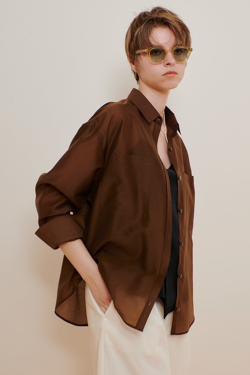 【アルアバイル/allureville】のナチュラルオーガンジーシャツブラウス 人気、トレンドファッション・服の通販 founy(ファニー) 　ファッション　Fashion　レディースファッション　Fashion for Women　トップス・カットソー　Cut & Sew Tops　シャツ・ブラウス・オフィスカジュアル　Elegant Blouses & Button-Ups　おすすめ　Recommended / Our Picks　インナー　Innerwear　カーディガン　Cardigan, Knitwear　キャミソール　Camisole, Spaghetti Strap Top　スリーブ　Sleeve, Long Sleeve / Short Sleeve　タンク　Tank Top, Sleeveless Top　ロング　Long, Long-Length　エレガント 上品　Elegant　other-5|ID: prp329100004496109 ipo3291000000035686275