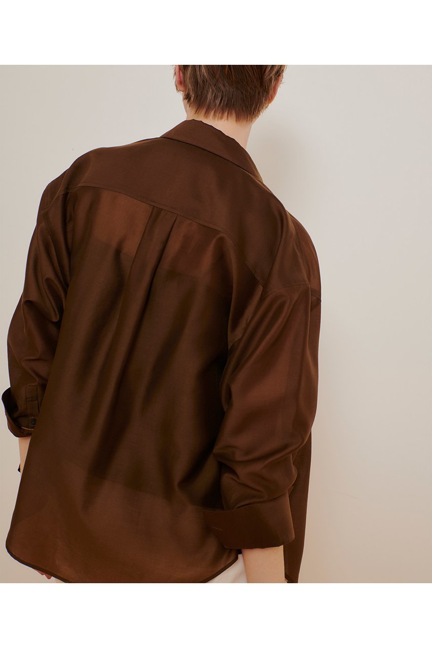 【アルアバイル/allureville】のナチュラルオーガンジーシャツブラウス 人気、トレンドファッション・服の通販 founy(ファニー) 　ファッション　Fashion　レディースファッション　Fashion for Women　トップス・カットソー　Cut & Sew Tops　シャツ・ブラウス・オフィスカジュアル　Elegant Blouses & Button-Ups　おすすめ　Recommended / Our Picks　インナー　Innerwear　カーディガン　Cardigan, Knitwear　キャミソール　Camisole, Spaghetti Strap Top　スリーブ　Sleeve, Long Sleeve / Short Sleeve　タンク　Tank Top, Sleeveless Top　ロング　Long, Long-Length　エレガント 上品　Elegant　other-6|ID: prp329100004496109 ipo3291000000035686276