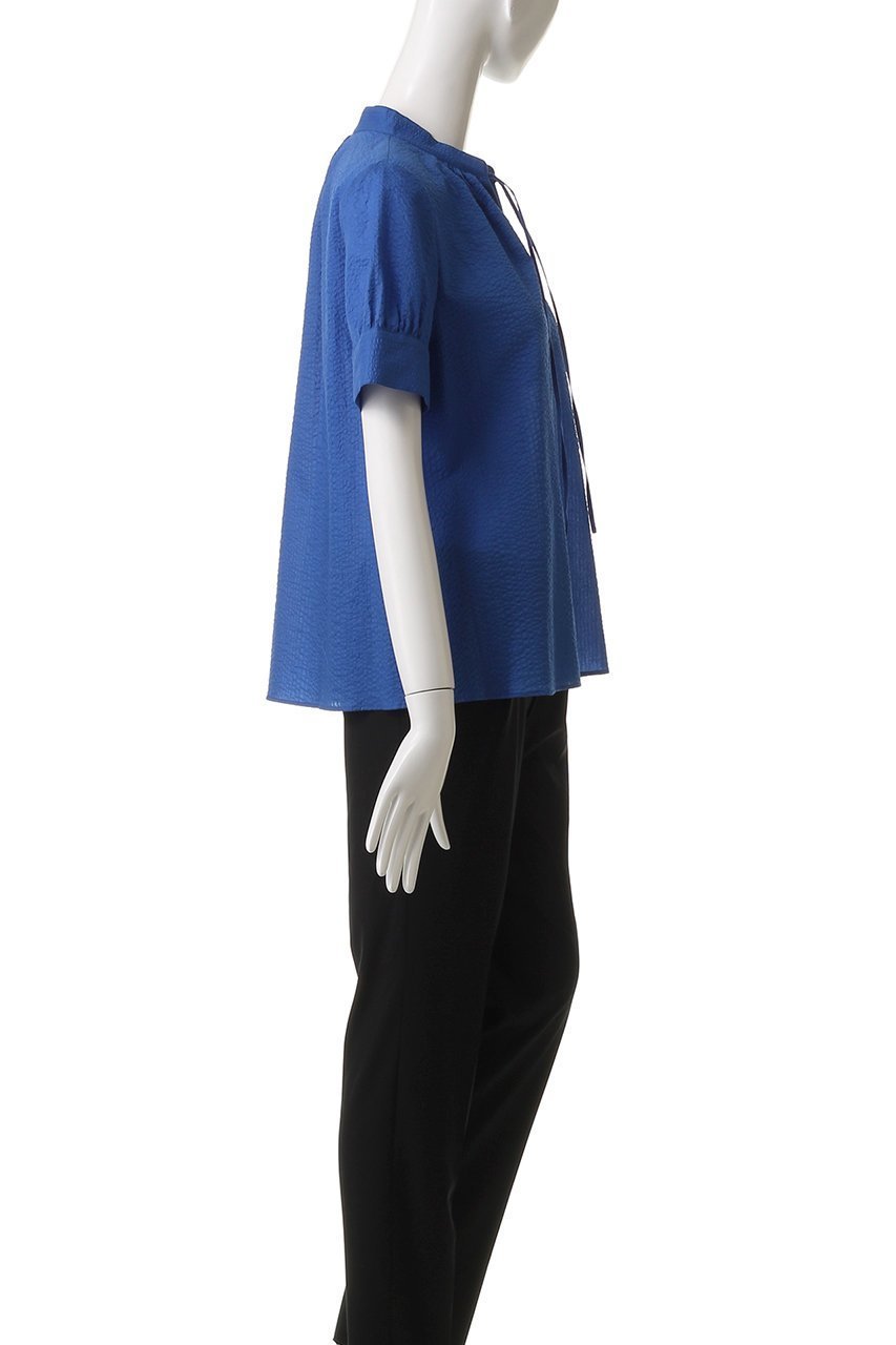 【アルアバイル/allureville】のリップルスタンドカラーブラウス 人気、トレンドファッション・服の通販 founy(ファニー) 　ファッション　Fashion　レディースファッション　Fashion for Women　トップス・カットソー　Cut & Sew Tops　シャツ・ブラウス・オフィスカジュアル　Elegant Blouses & Button-Ups　ショート　Short, Short Length　シンプル　Simple, Minimal　スキッパー　Skipper, Open Collar　スリーブ　Sleeve, Long Sleeve / Short Sleeve　エレガント 上品　Elegant　再入荷　Restock / Back in Stock　夏　Summer　other-3|ID: prp329100004496110 ipo3291000000032707457