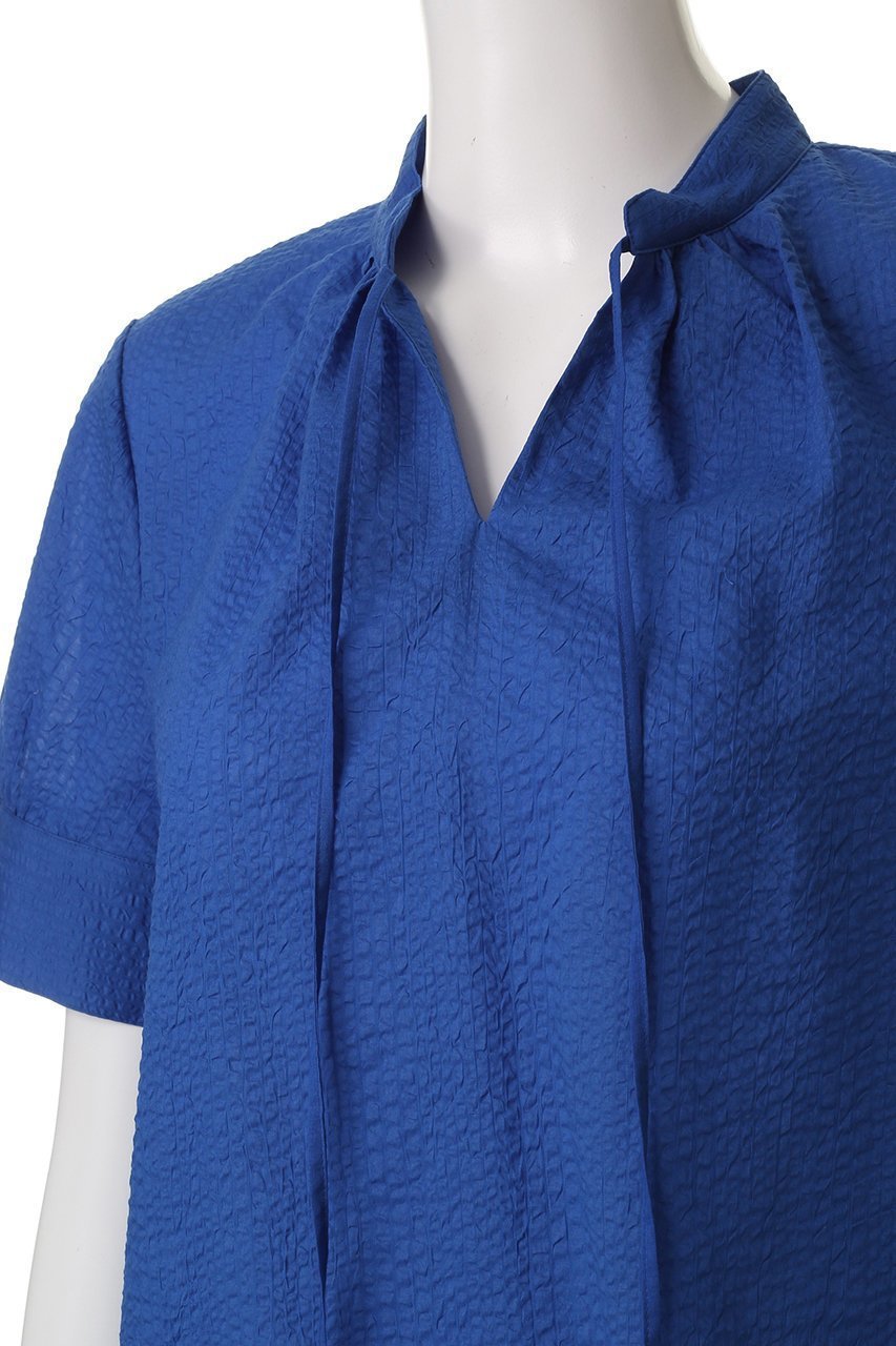 【アルアバイル/allureville】のリップルスタンドカラーブラウス 人気、トレンドファッション・服の通販 founy(ファニー) 　ファッション　Fashion　レディースファッション　Fashion for Women　トップス・カットソー　Cut & Sew Tops　シャツ・ブラウス・オフィスカジュアル　Elegant Blouses & Button-Ups　ショート　Short, Short Length　シンプル　Simple, Minimal　スキッパー　Skipper, Open Collar　スリーブ　Sleeve, Long Sleeve / Short Sleeve　エレガント 上品　Elegant　再入荷　Restock / Back in Stock　夏　Summer　other-5|ID: prp329100004496110 ipo3291000000032707459