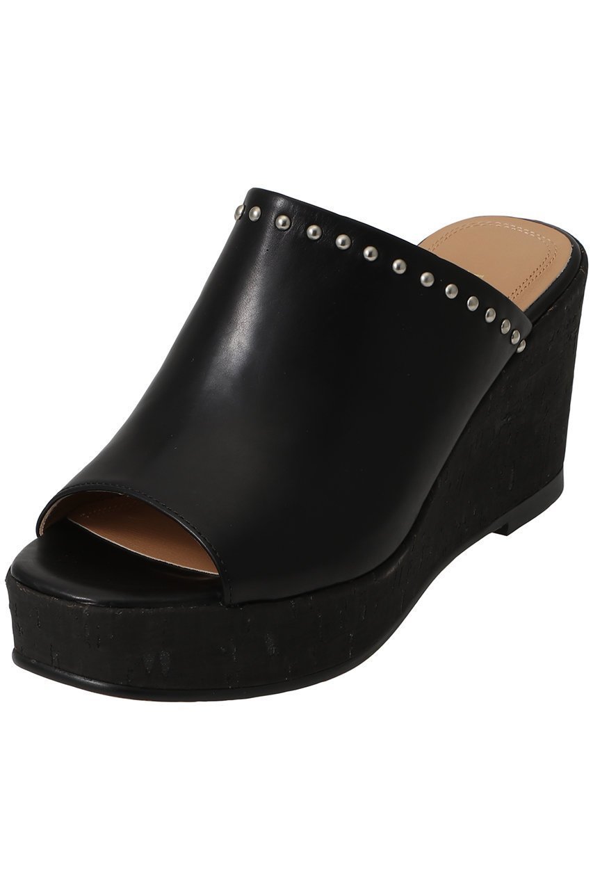 【エリオポール/heliopole】の【J&M DAVIDSON】スタッズウェッジサンダル インテリア・キッズ・メンズ・レディースファッション・服の通販 founy(ファニー) 　ファッション　Fashion　レディースファッション　Fashion for Women　なめらか　Smooth, Silky Texture　サンダル　Sandals, Summer Shoes　スタッズ　Studs, Metal Accents　モダン　Modern, Contemporary　ブラック|ID: prp329100004496112 ipo3291000000036045386