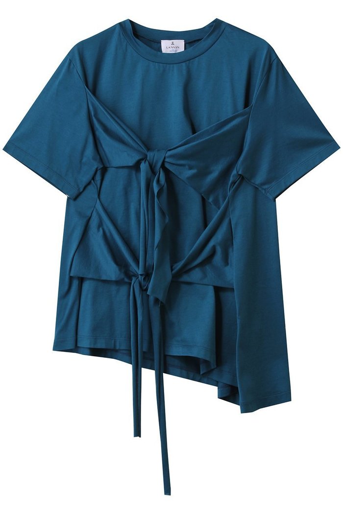【ランバン オン ブルー/LANVIN en Bleu】のアシンメノットTシャツ インテリア・キッズ・メンズ・レディースファッション・服の通販 founy(ファニー) https://founy.com/ ファッション Fashion レディースファッション WOMEN トップス・カットソー Tops/Tshirt シャツ/ブラウス Shirts/Blouses ロング / Tシャツ T-Shirts カットソー Cut and Sewn アシンメトリー Asymmetry ショート Short スリーブ Sleeve 定番 Standard 無地 Plain Color |ID: prp329100004496117 ipo3291000000031711864