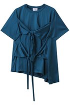 【ランバン オン ブルー/LANVIN en Bleu】のアシンメノットTシャツ 人気、トレンドファッション・服の通販 founy(ファニー) ファッション Fashion レディースファッション Fashion for Women トップス・カットソー Cut & Sew Tops シャツ・ブラウス・オフィスカジュアル Elegant Blouses & Button-Ups ロングTシャツ・Tシャツ Longline T-Shirts & Tees カットソー・ベーシックTシャツ Cut-and-Sewn Tops / Stretch Tees & Basics アシンメトリー Asymmetrical Style ショート Short, Short Length スリーブ Sleeve, Long Sleeve / Short Sleeve 定番 Standard, Basic Item 無地 Plain, Solid Color thumbnail ブルー|ID: prp329100004496117 ipo3291000000032852019
