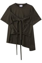 【ランバン オン ブルー/LANVIN en Bleu】のアシンメノットTシャツ 人気、トレンドファッション・服の通販 founy(ファニー) ファッション Fashion レディースファッション Fashion for Women トップス・カットソー Cut & Sew Tops シャツ・ブラウス・オフィスカジュアル Elegant Blouses & Button-Ups ロングTシャツ・Tシャツ Longline T-Shirts & Tees カットソー・ベーシックTシャツ Cut-and-Sewn Tops / Stretch Tees & Basics アシンメトリー Asymmetrical Style ショート Short, Short Length スリーブ Sleeve, Long Sleeve / Short Sleeve 定番 Standard, Basic Item 無地 Plain, Solid Color thumbnail ブラウン|ID: prp329100004496117 ipo3291000000032852025