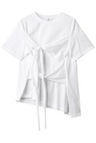 【ランバン オン ブルー/LANVIN en Bleu】のアシンメノットTシャツ 人気、トレンドファッション・服の通販 founy(ファニー) ファッション Fashion レディースファッション Fashion for Women トップス・カットソー Cut & Sew Tops シャツ・ブラウス・オフィスカジュアル Elegant Blouses & Button-Ups ロングTシャツ・Tシャツ Longline T-Shirts & Tees カットソー・ベーシックTシャツ Cut-and-Sewn Tops / Stretch Tees & Basics アシンメトリー Asymmetrical Style ショート Short, Short Length スリーブ Sleeve, Long Sleeve / Short Sleeve 定番 Standard, Basic Item 無地 Plain, Solid Color thumbnail オフホワイト|ID: prp329100004496117 ipo3291000000032852031