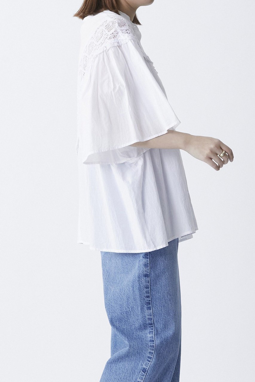 【プルミエ アロンディスモン/1er Arrondissement】の【normment】コットンボイルレースブラウス 人気、トレンドファッション・服の通販 founy(ファニー) 　ファッション　Fashion　レディースファッション　WOMEN　トップス・カットソー　Tops/Tshirt　シャツ/ブラウス　Shirts/Blouses　ショート　Short　スリーブ　Sleeve　フェミニン　Feminine　レース　Race　other-6|ID: prp329100004496128 ipo3291000000032013367