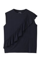 【スリー ドッツ/three dots】のトラベルライン ラッフルタンク ネイビー|ID: prp329100004496147 ipo3291000000035343040