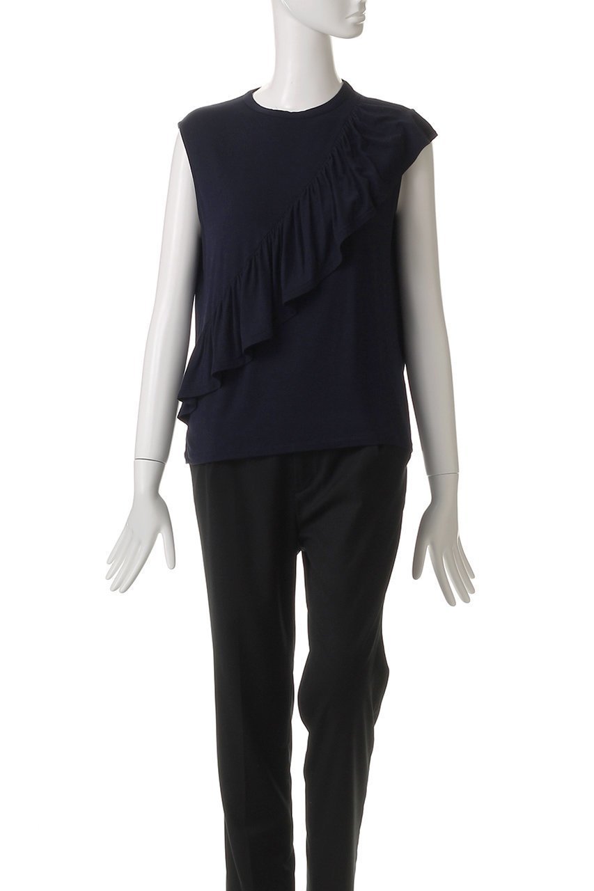 【スリー ドッツ/three dots】のトラベルライン ラッフルタンク 人気、トレンドファッション・服の通販 founy(ファニー) ファッション Fashion レディースファッション Fashion for Women トップス・カットソー Cut & Sew Tops キャミソール&ノースリーブ Camisoles & Sleeveless Tops シャツ・ブラウス・オフィスカジュアル Elegant Blouses & Button-Ups ロングTシャツ・Tシャツ Longline T-Shirts & Tees カットソー・ベーシックTシャツ Cut-and-Sewn Tops / Stretch Tees & Basics キャミソール Camisole, Spaghetti Strap Top タンク Tank Top, Sleeveless Top トラベル Travel, Travel Gear フェミニン Feminine, Girly フロント Front, Front Design 人気 Popular, Best Seller other-2|ID: prp329100004496147 ipo3291000000035434931