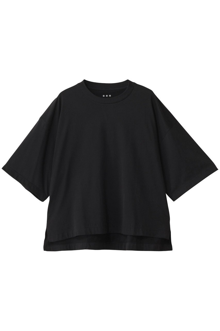 【スリー ドッツ/three dots】のサンデッドジャージー ルーズTシャツ インテリア・キッズ・メンズ・レディースファッション・服の通販 founy(ファニー) 　ファッション　Fashion　レディースファッション　WOMEN　トップス・カットソー　Tops/Tshirt　シャツ/ブラウス　Shirts/Blouses　ロング / Tシャツ　T-Shirts　カットソー　Cut and Sewn　なめらか　Smooth　ショート　Short　スリーブ　Sleeve　ルーズ　Loose　NEW・新作・新着・新入荷　New Arrivals　ブラック|ID: prp329100004496149 ipo3291000000031712189