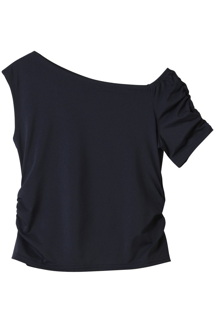 【ジュリエ/Julier】のEcocoアシンメトリートップス インテリア・キッズ・メンズ・レディースファッション・服の通販 founy(ファニー) 　ファッション　Fashion　レディースファッション　Fashion for Women　トップス・カットソー　Cut & Sew Tops　スポーツウェア　Functional & Stylish Sportswear　スポーツ トップス　Athletic Tops / Workout Tops / Training Shirts　シンプル　Simple, Minimal　スポーツ　Sports, Activewear　ワーク　Workwear, Utility Style　ネイビー|ID: prp329100004496153 ipo3291000000035418367