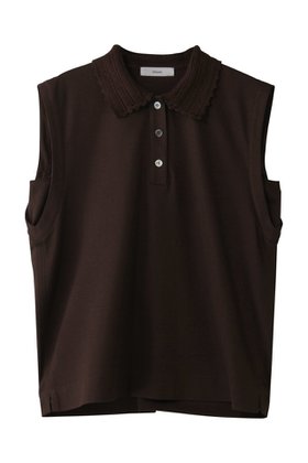 【エブール/ebure】のクロシェパーツカノコ ノースリーブポロカラーカットソー 人気、トレンドファッション・服の通販 founy(ファニー) ファッション Fashion レディースファッション WOMEN トップス・カットソー Tops/Tshirt キャミソール / ノースリーブ No Sleeves シャツ/ブラウス Shirts/Blouses ポロシャツ Polo Shirts カットソー Cut and Sewn かぎ針 Crochet カットソー Cut And Sew ジャケット Jacket ダブル Double ポロシャツ Polo Shirt NEW・新作・新着・新入荷 New Arrivals |ID:prp329100004497575