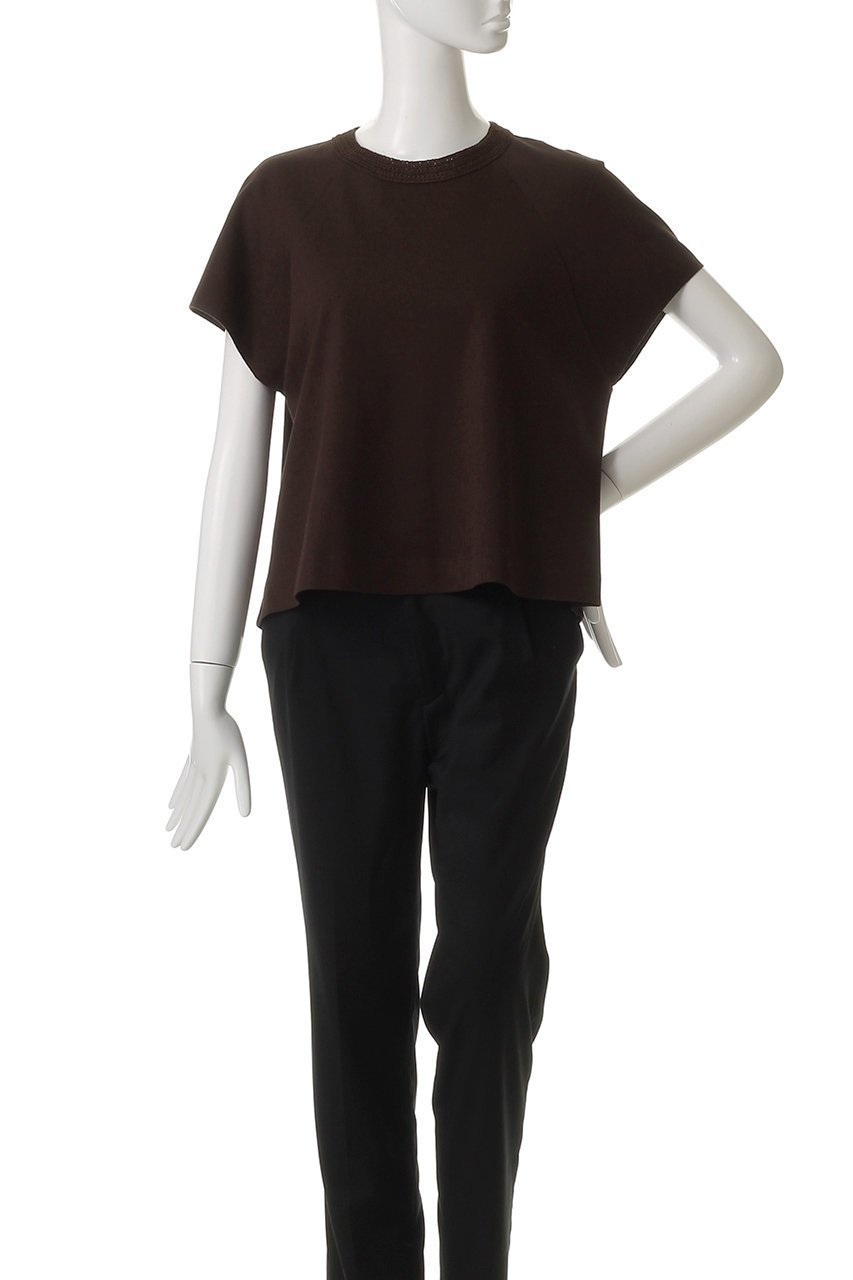 【エブール/ebure】のクロシェパーツカノコ フレアカットソー 人気、トレンドファッション・服の通販 founy(ファニー) 　ファッション　Fashion　レディースファッション　Fashion for Women　トップス・カットソー　Cut & Sew Tops　シャツ・ブラウス・オフィスカジュアル　Elegant Blouses & Button-Ups　ロングTシャツ・Tシャツ　Longline T-Shirts & Tees　カットソー・ベーシックTシャツ　Cut-and-Sewn Tops / Stretch Tees & Basics　かぎ針　Crochet　ショート　Short, Short Length　スリーブ　Sleeve, Long Sleeve / Short Sleeve　ダブル　Double, Double-Breasted　バランス　Balance, Style Balance　フレア　Flare, Flared　other-2|ID: prp329100004497577 ipo3291000000032847761