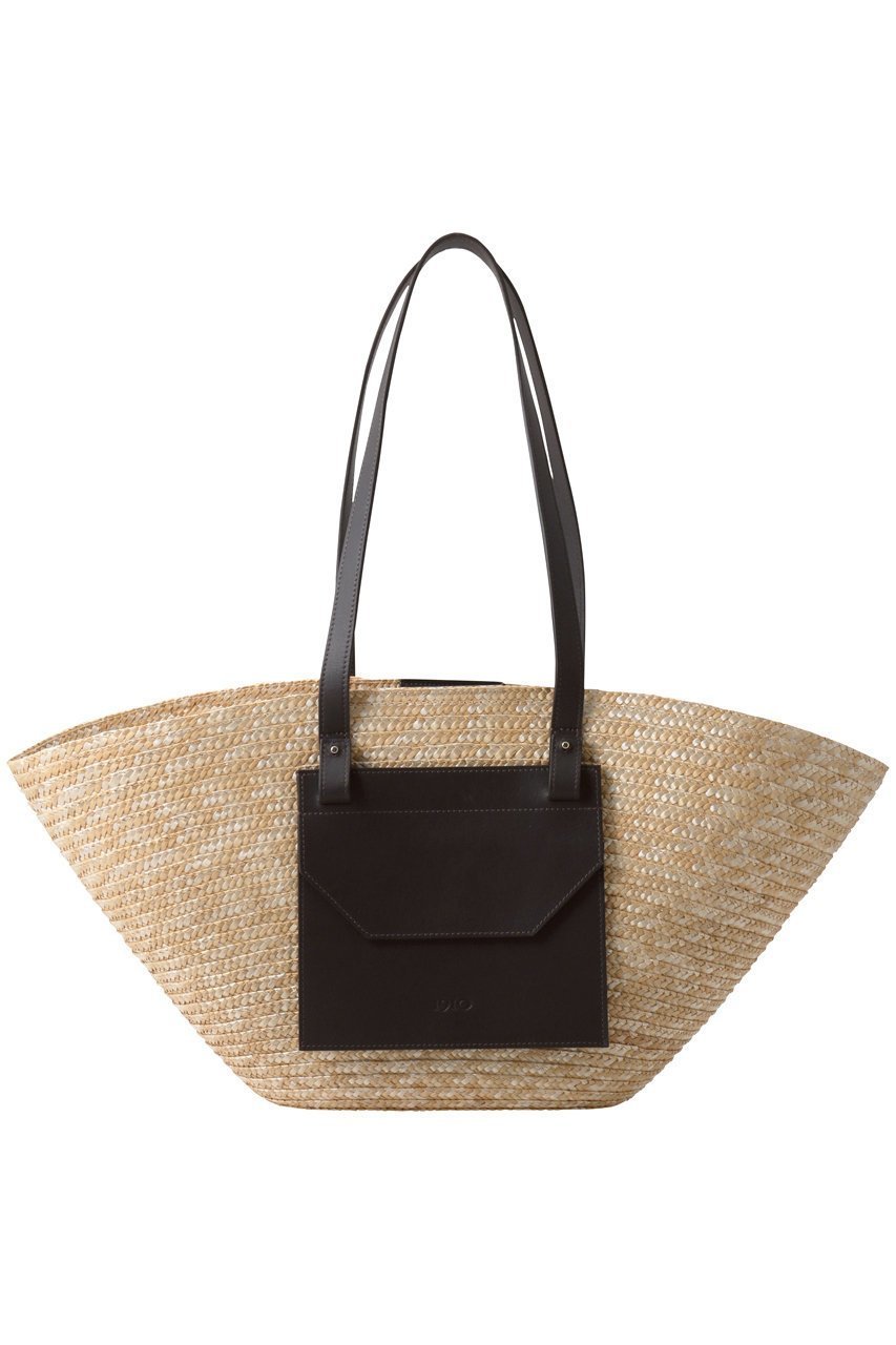 【カタルツィ/CATARZI 1910】のMINORCA レザーポケット付きストローバスケット インテリア・キッズ・メンズ・レディースファッション・服の通販 founy(ファニー) 　ファッション　Fashion　レディースファッション　Fashion for Women　バッグ　Bags　エレガント 上品　Elegant　バスケット　Basket, Basket Bag　ファブリック　Fabric, Textile　ポケット　Pocket, Pocket Detail　夏　Summer　ナチュラル×ダークブラウン|ID: prp329100004497578 ipo3291000000032778372