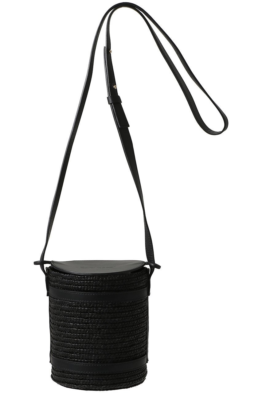 【カタルツィ/CATARZI 1910】のMINORCA ストローバケツショルダーバッグ インテリア・キッズ・メンズ・レディースファッション・服の通販 founy(ファニー) 　ファッション　Fashion　レディースファッション　Fashion for Women　バッグ　Bags　シンプル　Simple, Minimal　バケツ　Bucket, Bucket Style　フォルム　Silhouette, Form　リゾート　Resort, Vacation Style　夏　Summer　ブラック|ID: prp329100004497580 ipo3291000000034952731