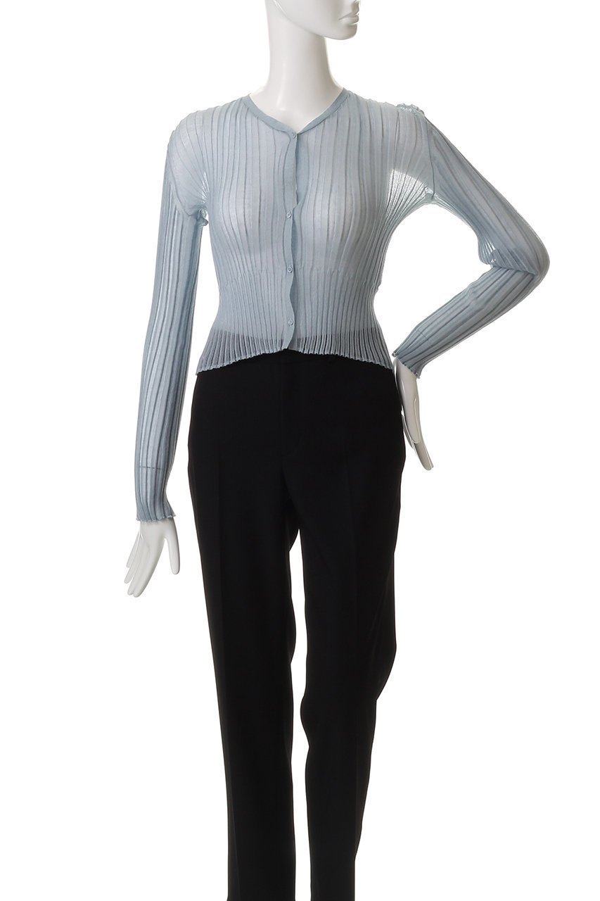 【スタニングルアー/STUNNING LURE】のrシアーリブVネックカーディガン 人気、トレンドファッション・服の通販 founy(ファニー) 　ファッション　Fashion　レディースファッション　Fashion for Women　トップス・カットソー　Cut & Sew Tops　ニット　Knit Tops & Sweaters　カーディガン・羽織り　Layered Style Cardigans　Vネックトップス　V-Neck Tops / V-Cut Neckline Shirts　カーディガン　Cardigan, Knitwear　シアー　Sheer, See-Through　シンプル　Simple, Minimal　デコルテ　Décolleté, Neckline　エレガント 上品　Elegant　切替　Switching, Contrast Panel　other-2|ID: prp329100004497587 ipo3291000000032792688