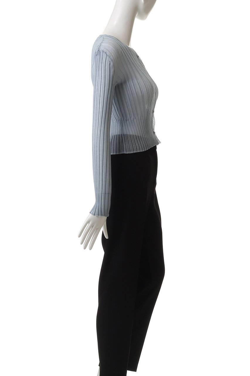 【スタニングルアー/STUNNING LURE】のrシアーリブVネックカーディガン 人気、トレンドファッション・服の通販 founy(ファニー) 　ファッション　Fashion　レディースファッション　Fashion for Women　トップス・カットソー　Cut & Sew Tops　ニット　Knit Tops & Sweaters　カーディガン・羽織り　Layered Style Cardigans　Vネックトップス　V-Neck Tops / V-Cut Neckline Shirts　カーディガン　Cardigan, Knitwear　シアー　Sheer, See-Through　シンプル　Simple, Minimal　デコルテ　Décolleté, Neckline　エレガント 上品　Elegant　切替　Switching, Contrast Panel　other-3|ID: prp329100004497587 ipo3291000000032792691
