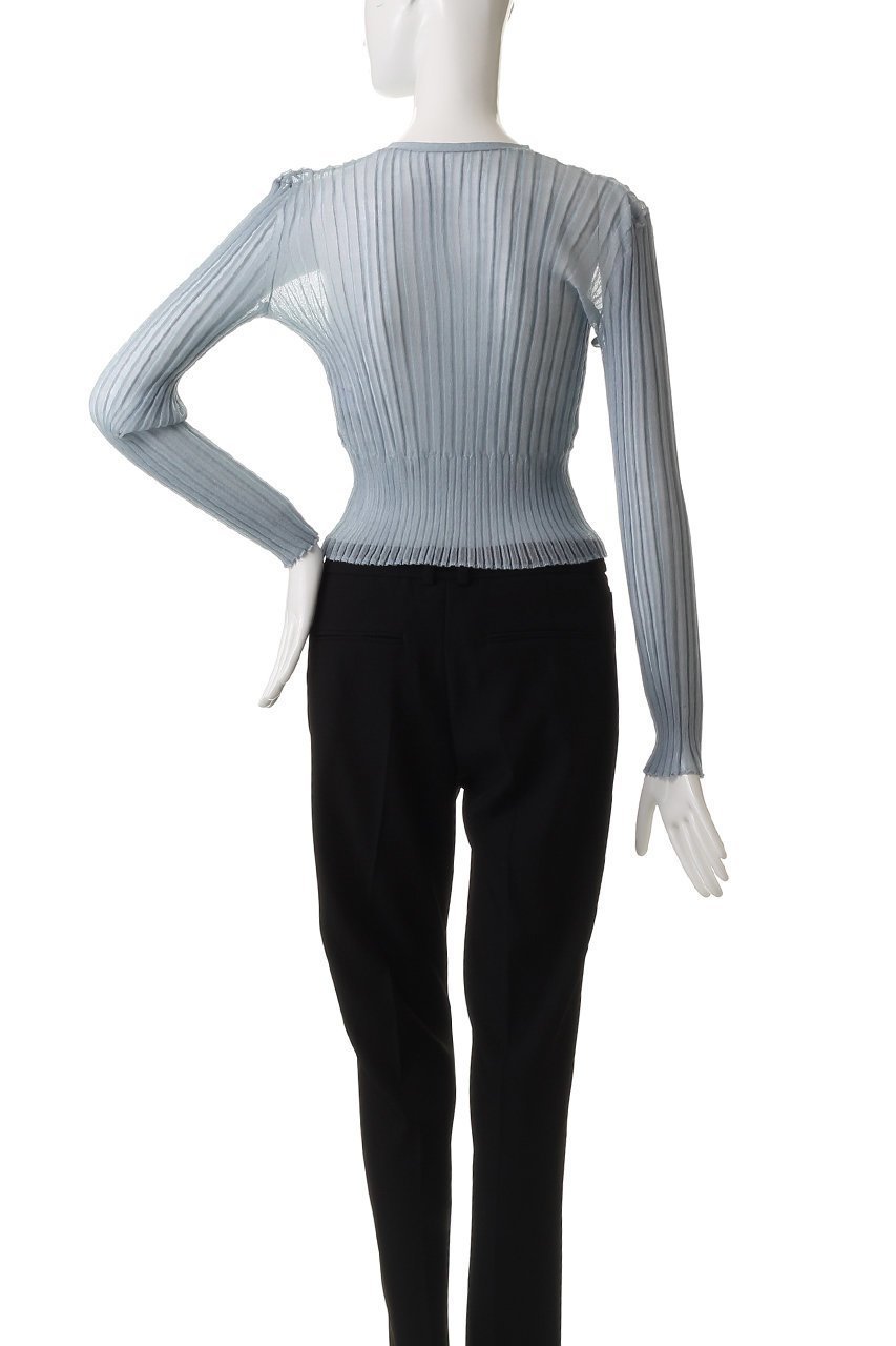 【スタニングルアー/STUNNING LURE】のrシアーリブVネックカーディガン 人気、トレンドファッション・服の通販 founy(ファニー) 　ファッション　Fashion　レディースファッション　Fashion for Women　トップス・カットソー　Cut & Sew Tops　ニット　Knit Tops & Sweaters　カーディガン・羽織り　Layered Style Cardigans　Vネックトップス　V-Neck Tops / V-Cut Neckline Shirts　カーディガン　Cardigan, Knitwear　シアー　Sheer, See-Through　シンプル　Simple, Minimal　デコルテ　Décolleté, Neckline　エレガント 上品　Elegant　切替　Switching, Contrast Panel　other-4|ID: prp329100004497587 ipo3291000000032792693