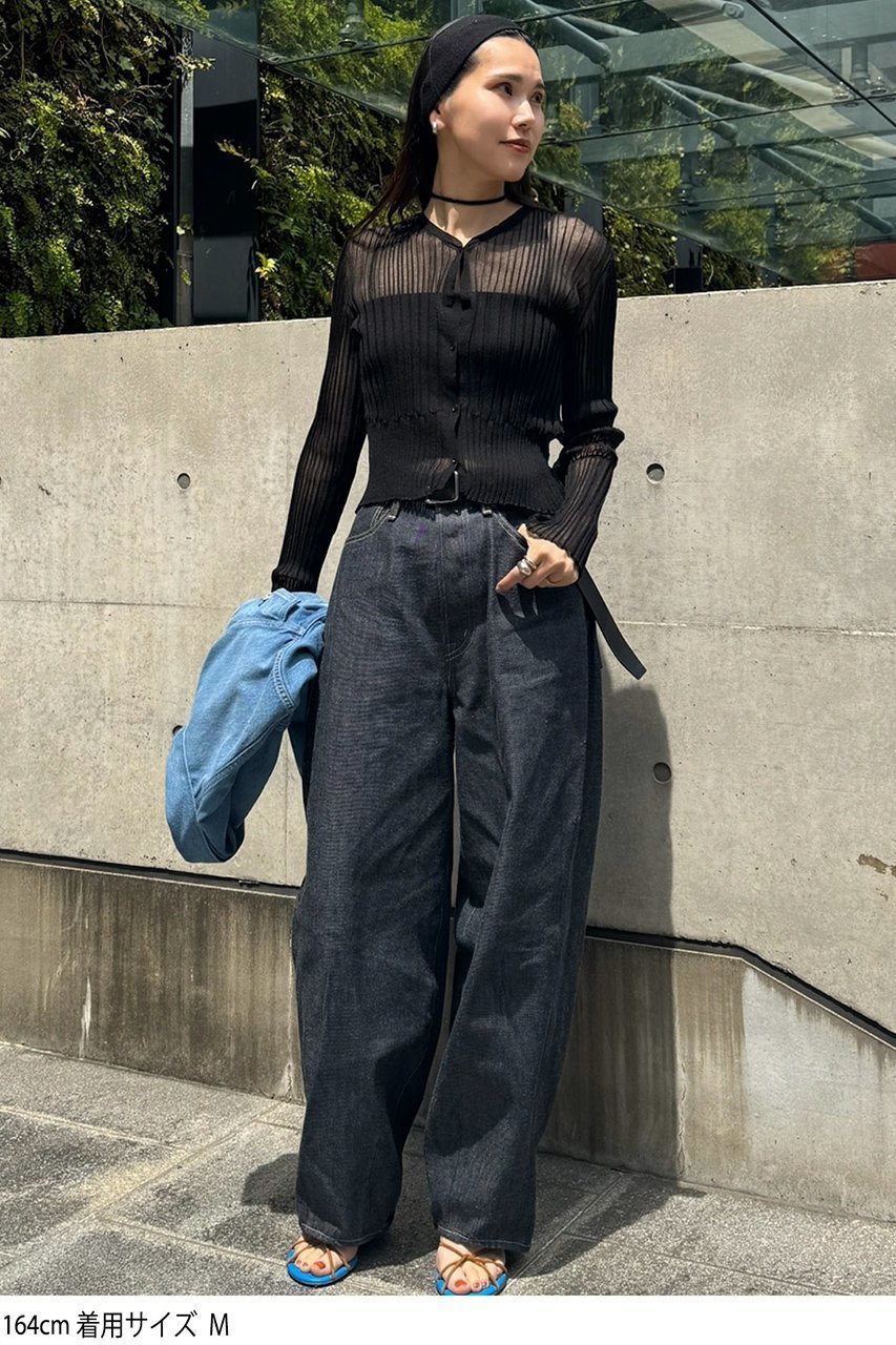 【スタニングルアー/STUNNING LURE】のrシアーリブVネックカーディガン 人気、トレンドファッション・服の通販 founy(ファニー) 　ファッション　Fashion　レディースファッション　Fashion for Women　トップス・カットソー　Cut & Sew Tops　ニット　Knit Tops & Sweaters　カーディガン・羽織り　Layered Style Cardigans　Vネックトップス　V-Neck Tops / V-Cut Neckline Shirts　カーディガン　Cardigan, Knitwear　シアー　Sheer, See-Through　シンプル　Simple, Minimal　デコルテ　Décolleté, Neckline　エレガント 上品　Elegant　切替　Switching, Contrast Panel　other-6|ID: prp329100004497587 ipo3291000000032792698