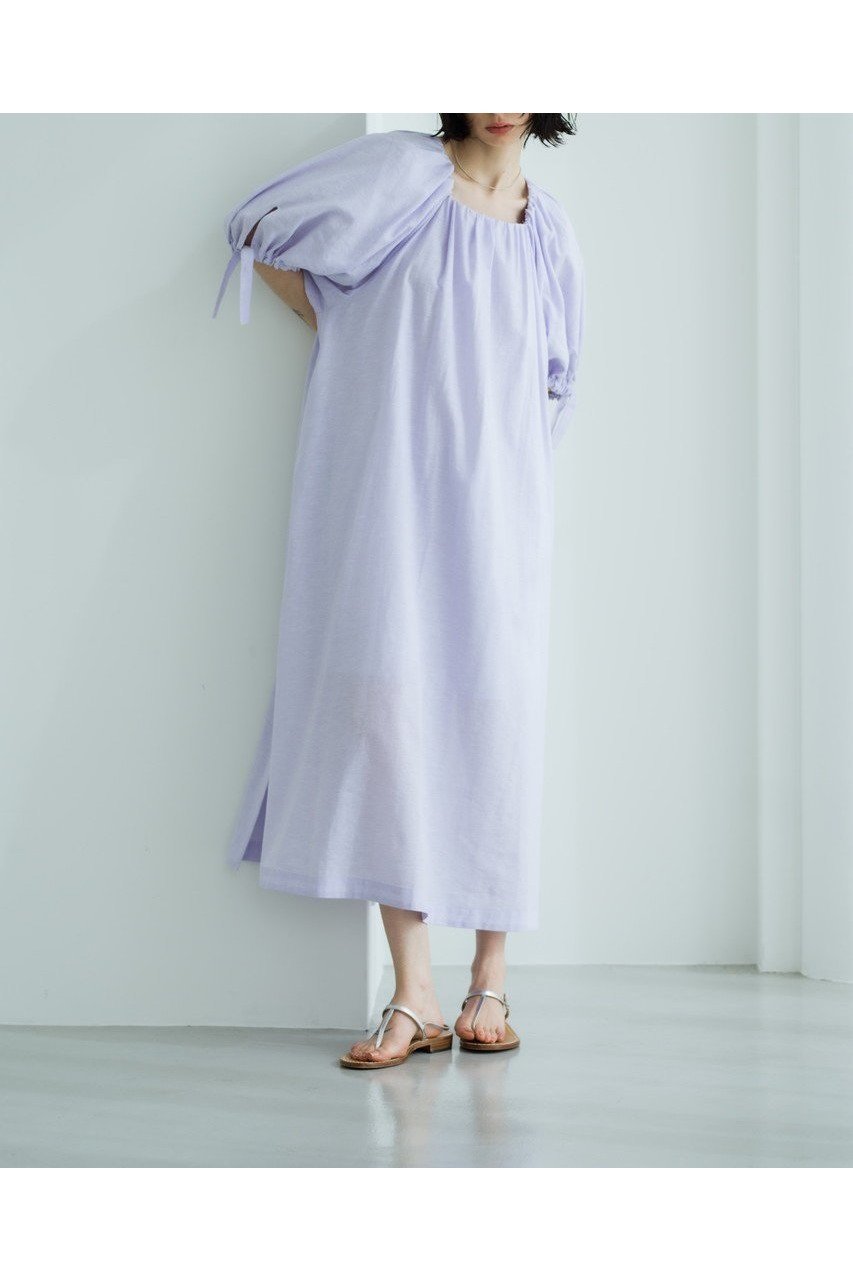 【エブール/ebure】の【店舗限定】スラブリネン ギャザースリーブワンピース 人気、トレンドファッション・服の通販 founy(ファニー) 　ファッション　Fashion　レディースファッション　WOMEN　ワンピース　Dress　チュニック　Tunic　おすすめ　Recommend　ギャザー　Gather　シャンブレー　Chambray　スクエア　Square　チュニック　Tunic　リネン　Linen　NEW・新作・新着・新入荷　New Arrivals　other-7|ID: prp329100004497605 ipo3291000000031728487