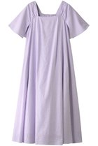 【エブール/ebure】の【店舗限定】スラブリネン ハーフスリーブワンピース ライトパープル|ID:prp329100004497606