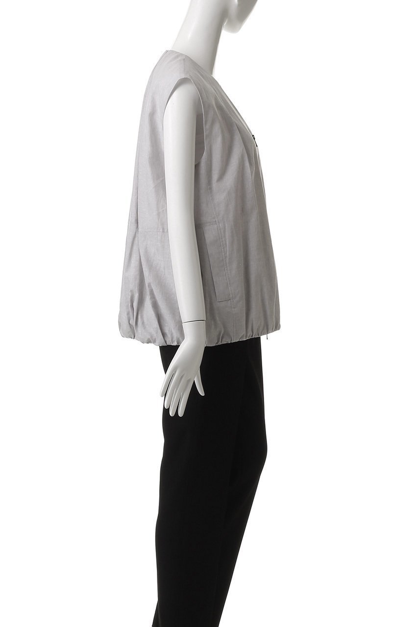 【エブール/ebure】の【店舗限定】スラブリネン ブルゾンライクジレ 人気、トレンドファッション・服の通販 founy(ファニー) 　ファッション　Fashion　レディースファッション　Fashion for Women　アウター　Coat / Outerwear Collection　レディースジャケット・軽アウター　Jackets　ブルゾンジャケット・スポーティアウター　Blouson Jackets　シャンブレー　Chambray, Denim-Like Fabric　ジャケット　Jacket, Outerwear　スピンドル　Spindle, Drawcord　セットアップ　Set-Up, Coordinated Outfit　デニム　Denim, Jeans Material　バルーン　Balloon, Balloon Silhouette　ベスト　Vest, Waistcoat　ボトム　Bottoms, Lower Wear　リネン　Linen, Linen Fabric　other-3|ID: prp329100004497611 ipo3291000000032952179