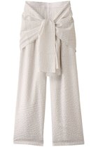 【エブール/ebure】の【店舗限定】ソフトストライプ スカーフベルト付パンツ ホワイト|ID: prp329100004497612 ipo3291000000032901605