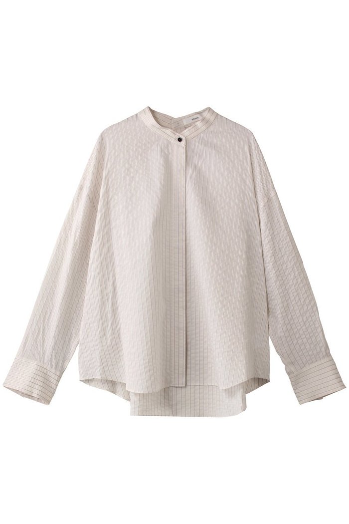 【エブール/ebure】の【店舗限定】ソフトストライプ バンドカラーシャツ インテリア・キッズ・メンズ・レディースファッション・服の通販 founy(ファニー) https://founy.com/ ファッション Fashion レディースファッション WOMEN トップス・カットソー Tops/Tshirt シャツ/ブラウス Shirts/Blouses ストライプ Stripe スリーブ Sleeve ベーシック Basic ロング Long エレガント 上品 Elegant |ID: prp329100004497614 ipo3291000000031728540