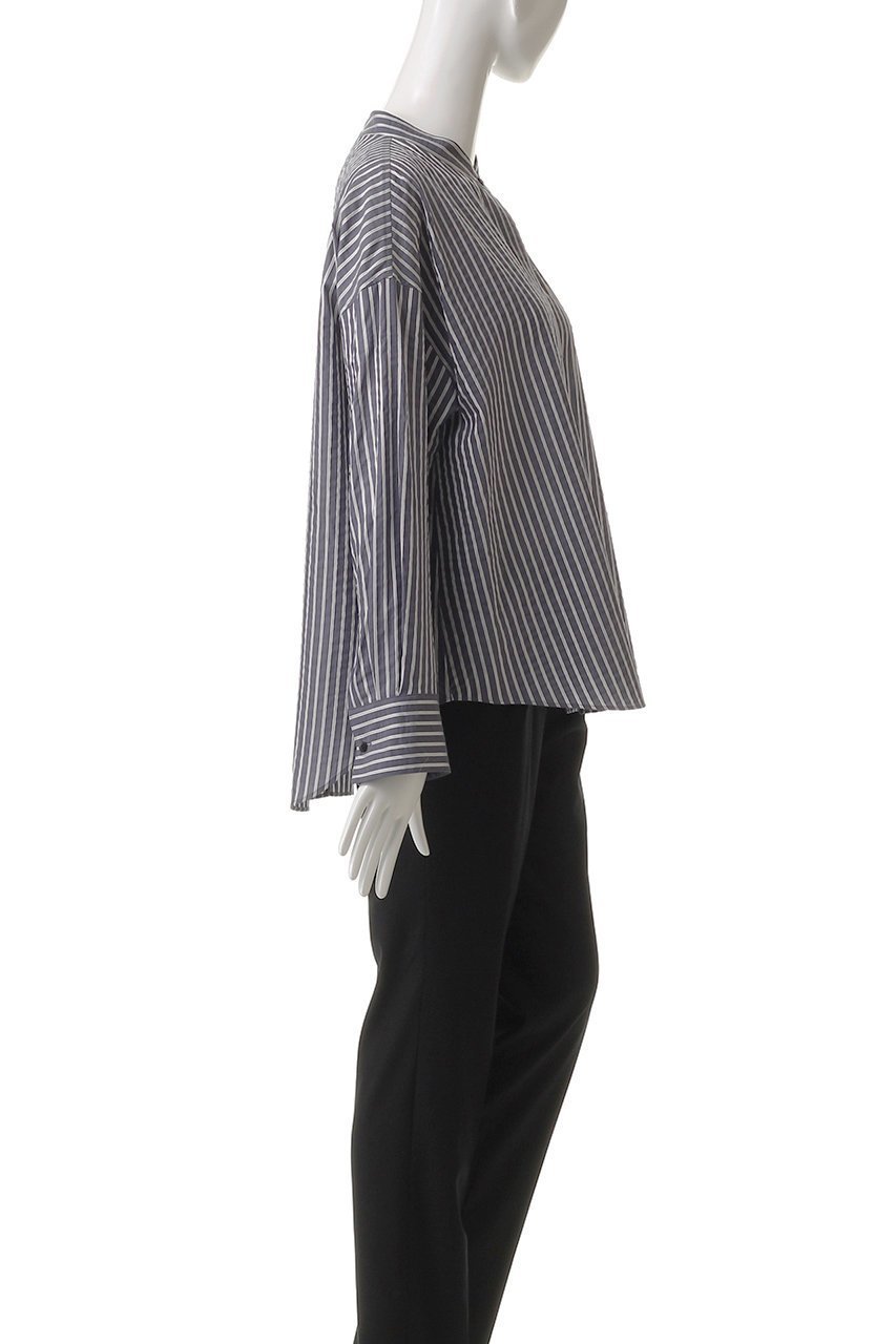 【エブール/ebure】の【店舗限定】ソフトストライプ バンドカラーシャツ 人気、トレンドファッション・服の通販 founy(ファニー) 　ファッション　Fashion　レディースファッション　WOMEN　トップス・カットソー　Tops/Tshirt　シャツ/ブラウス　Shirts/Blouses　ストライプ　Stripe　スリーブ　Sleeve　ベーシック　Basic　ロング　Long　エレガント 上品　Elegant　other-3|ID: prp329100004497614 ipo3291000000031728548