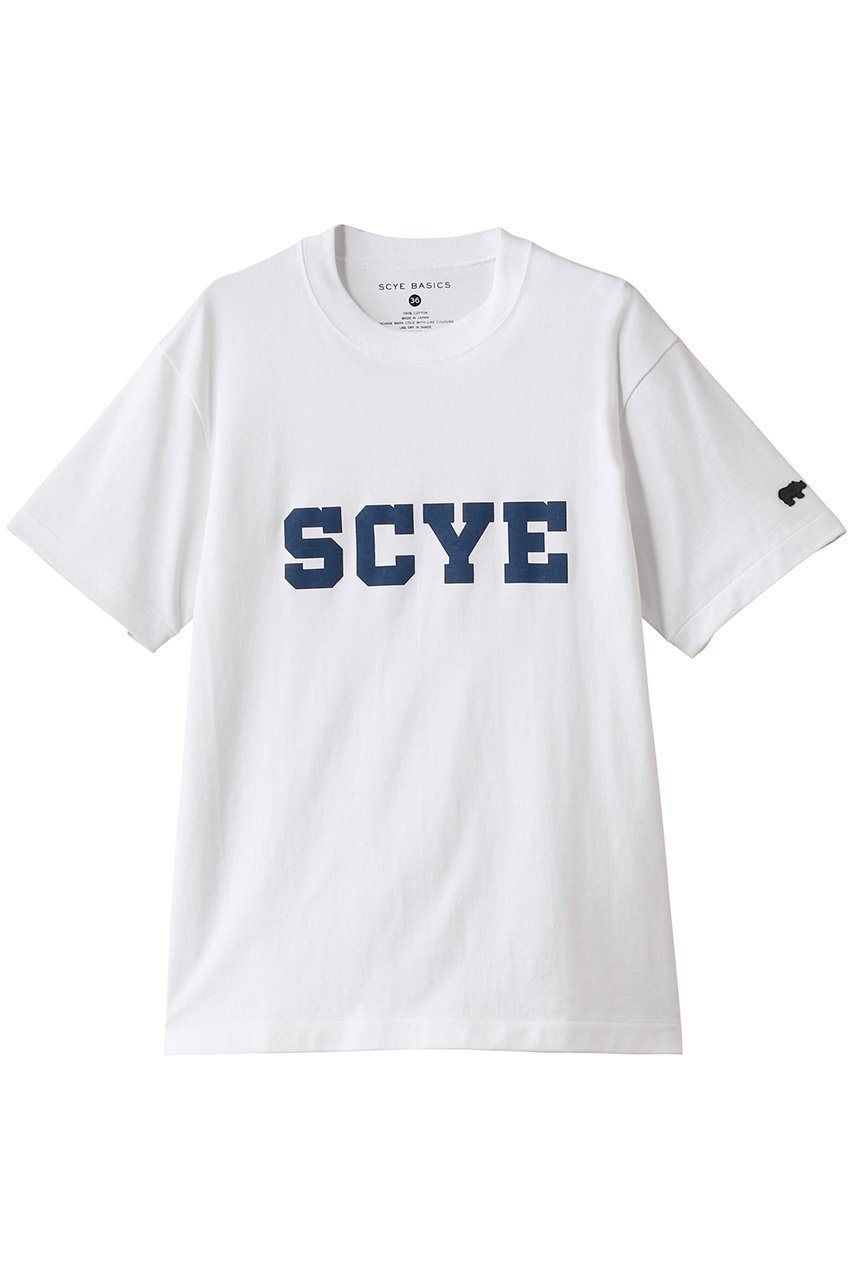 【サイ サイベーシックス/Scye SCYE BASICS】の【SCYE BASICS】30/2 コットンジャージーカレッジロゴTシャツ インテリア・キッズ・メンズ・レディースファッション・服の通販 founy(ファニー) 　ファッション　Fashion　レディースファッション　Fashion for Women　トップス・カットソー　Cut & Sew Tops　シャツ・ブラウス・オフィスカジュアル　Elegant Blouses & Button-Ups　ロングTシャツ・Tシャツ　Longline T-Shirts & Tees　カットソー・ベーシックTシャツ　Cut-and-Sewn Tops / Stretch Tees & Basics　ショート　Short, Short Length　スリーブ　Sleeve, Long Sleeve / Short Sleeve　ボトム　Bottoms, Lower Wear　ワイド　Wide, Wide Fit　オフシロ|ID: prp329100004497625 ipo3291000000032847398