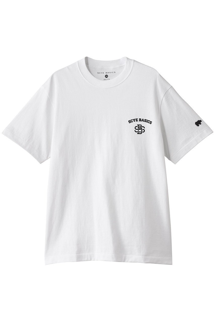 【サイ サイベーシックス/Scye SCYE BASICS】の【SCYE BASICS】30/2 コットンジャージーモノグラムロゴTシャツ インテリア・キッズ・メンズ・レディースファッション・服の通販 founy(ファニー) 　ファッション　Fashion　レディースファッション　Fashion for Women　トップス・カットソー　Cut & Sew Tops　シャツ・ブラウス・オフィスカジュアル　Elegant Blouses & Button-Ups　ロングTシャツ・Tシャツ　Longline T-Shirts & Tees　カットソー・ベーシックTシャツ　Cut-and-Sewn Tops / Stretch Tees & Basics　ショート　Short, Short Length　スリーブ　Sleeve, Long Sleeve / Short Sleeve　エレガント 上品　Elegant　定番　Standard, Basic Item　オフシロ|ID: prp329100004497626 ipo3291000000032847439