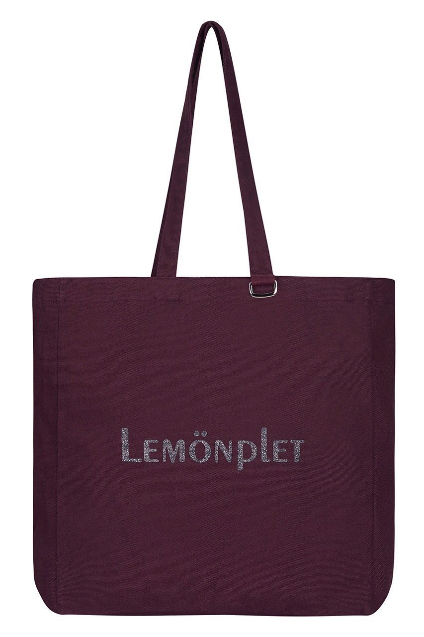 【レモンプレット/Lemonplet】のLUMI GLITTER LOGO CANVAS BAG インテリア・キッズ・メンズ・レディースファッション・服の通販 founy(ファニー) 　ファッション　Fashion　レディースファッション　WOMEN　バッグ　Bag　キャンバス　Canvas　スタイリッシュ　Stylish　チャーム　Charm　フィット　Fit　ポケット　Pocket　軽量　Lightweight　BORDEAUX & GREY|ID: prp329100004497627 ipo3291000000031728657