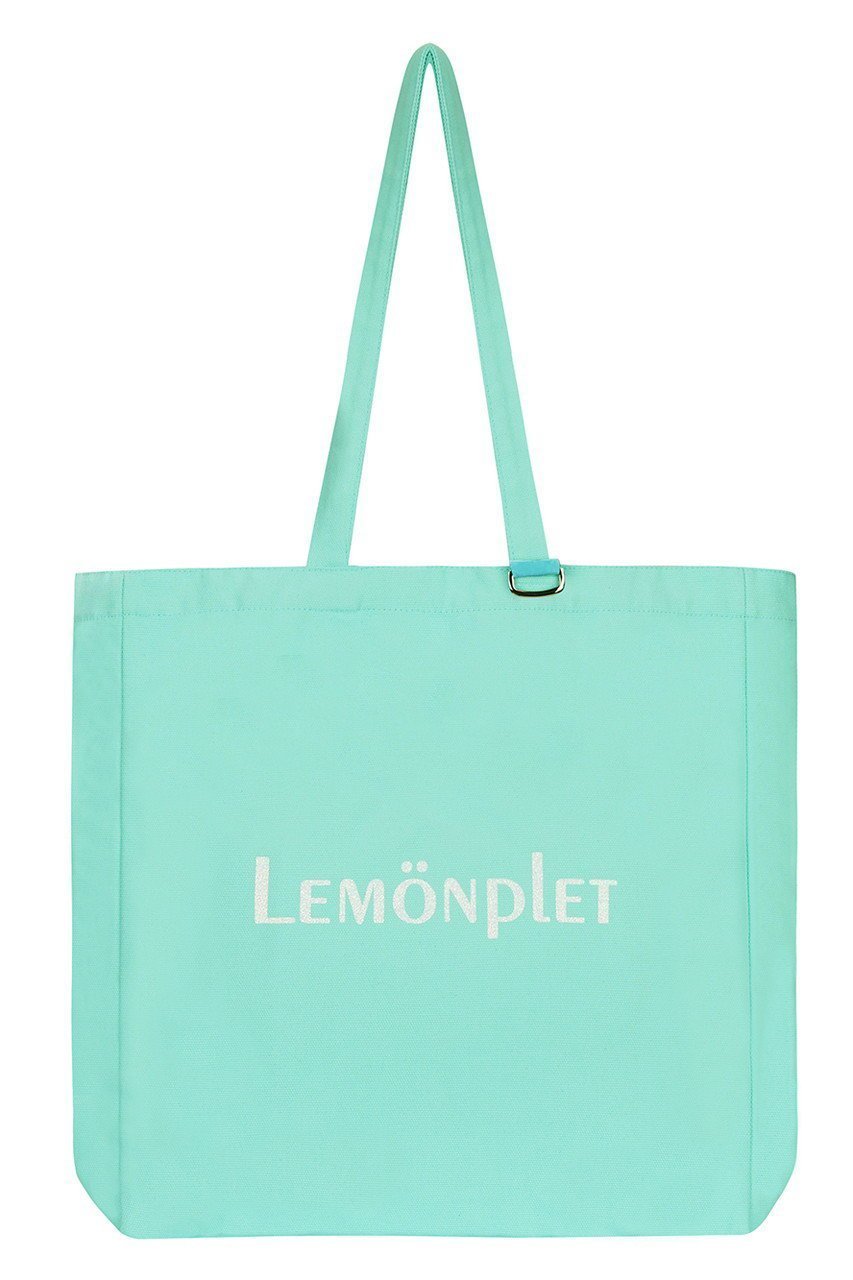 【レモンプレット/Lemonplet】のLUMI GLITTER LOGO CANVAS BAG インテリア・キッズ・メンズ・レディースファッション・服の通販 founy(ファニー) 　ファッション　Fashion　レディースファッション　Fashion for Women　バッグ　Bags　キャンバス　Canvas, Canvas Fabric　スタイリッシュ　Stylish, Fashionable　チャーム　Charm, Pendant　フィット　Fit, Slim Fit　ポケット　Pocket, Pocket Detail　軽量　Lightweight, Ultra Light　TURQUOISE & WHITE|ID: prp329100004497627 ipo3291000000036467916