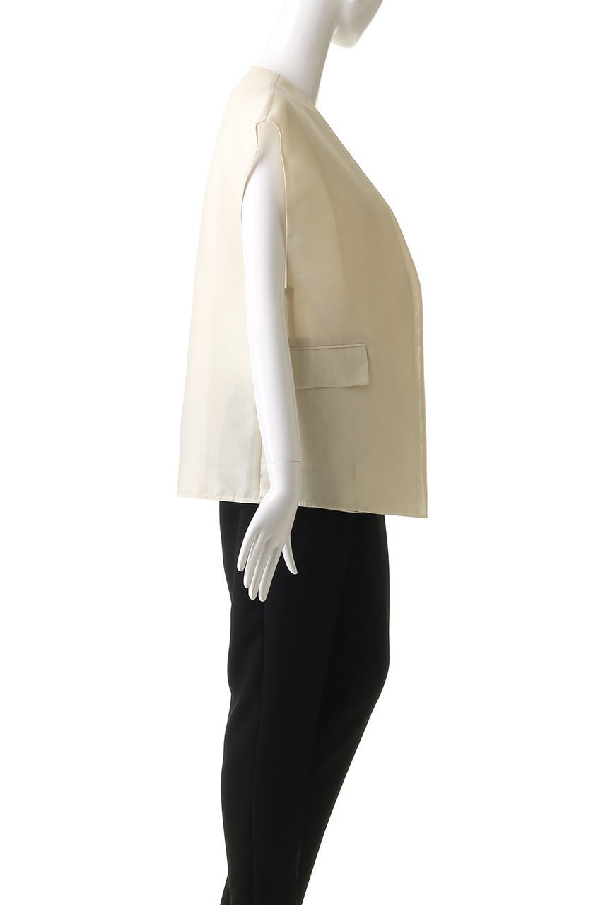 【スタニングルアー/STUNNING LURE】のrシアースリーブレスジャケット 人気、トレンドファッション・服の通販 founy(ファニー) 　ファッション　Fashion　レディースファッション　Fashion for Women　アウター　Coat / Outerwear Collection　レディースジャケット・軽アウター　Jackets　オーガンジー　Organza Fabric　シアー　Sheer, See-Through　ショルダー　Shoulder, Shoulder Strap　ジャケット　Jacket, Outerwear　フォルム　Silhouette, Form　ベスト　Vest, Waistcoat　エレガント 上品　Elegant　other-3|ID: prp329100004497636 ipo3291000000032788109