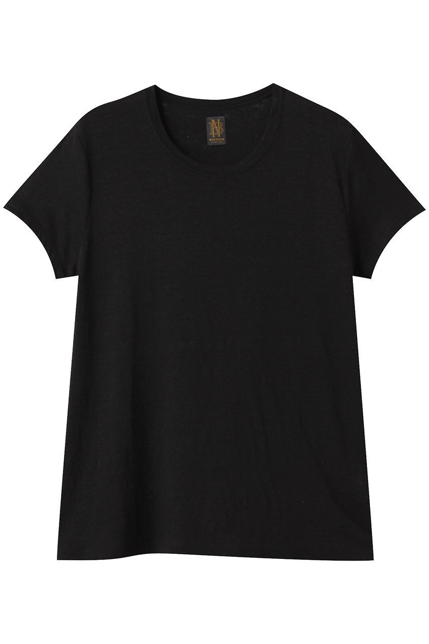 【バトナー/BATONER】のノルマンディーリネンA-ラインTシャツ インテリア・キッズ・メンズ・レディースファッション・服の通販 founy(ファニー) 　ファッション　Fashion　レディースファッション　Fashion for Women　トップス・カットソー　Cut & Sew Tops　シャツ・ブラウス・オフィスカジュアル　Elegant Blouses & Button-Ups　ロングTシャツ・Tシャツ　Longline T-Shirts & Tees　カットソー・ベーシックTシャツ　Cut-and-Sewn Tops / Stretch Tees & Basics　ショート　Short, Short Length　スリーブ　Sleeve, Long Sleeve / Short Sleeve　ドレープ　Drape, Draping Fabric　バランス　Balance, Style Balance　フランス　France, French　リネン　Linen, Linen Fabric　今季　This Season, Current Season　ブラック|ID: prp329100004497654 ipo3291000000032847358