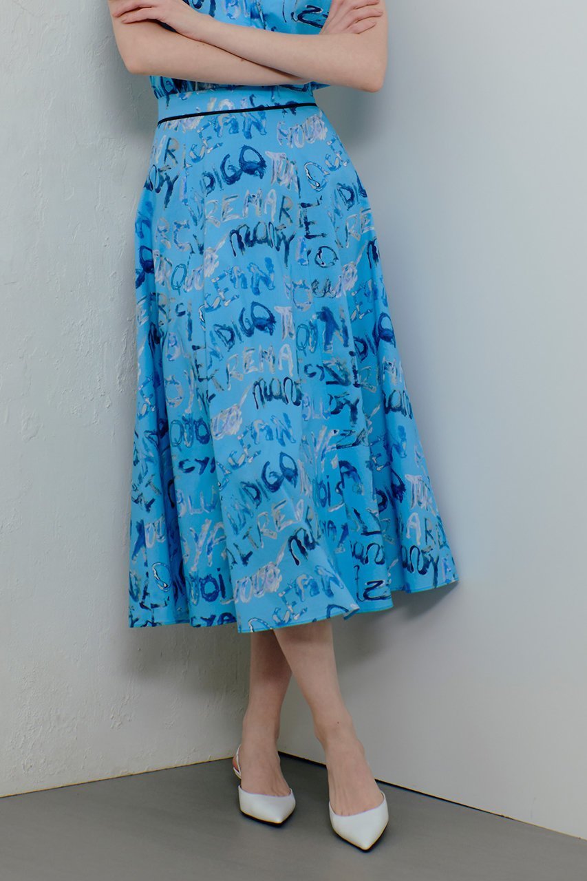 【アルアバイル/allureville】のPUNTOGLIOフレアスカート 人気、トレンドファッション・服の通販 founy(ファニー) 　ファッション　Fashion　レディースファッション　Fashion for Women　スカート　Skirts　Aライン・フレアスカート　A-Line & Flared Skirts　イタリア　Italy　フレア　Flare, Flared　プリント　Print, Printed Pattern　リボン　Ribbon, Bow　エレガント 上品　Elegant　再入荷　Restock / Back in Stock　夏　Summer　other-3|ID: prp329100004497680 ipo3291000000032707196