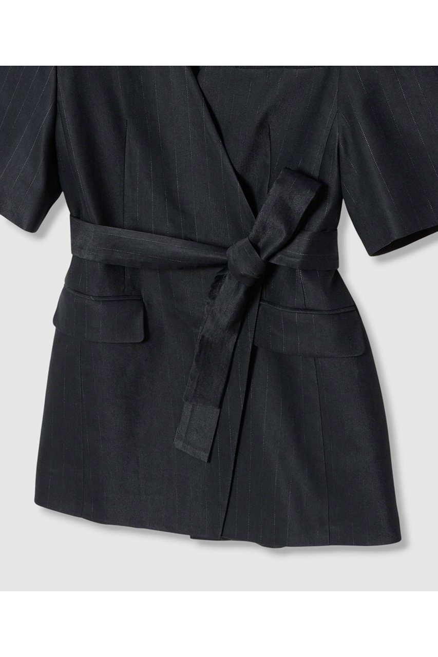 【アルアバイル/allureville】のNALYAハーフスリーブジャケット 人気、トレンドファッション・服の通販 founy(ファニー) 　ファッション　Fashion　レディースファッション　Fashion for Women　アウター　Coat / Outerwear Collection　レディースジャケット・軽アウター　Jackets　おすすめ　Recommended / Our Picks　イタリア　Italy　インナー　Innerwear　サテン　Satin, Glossy Fabric　ジャケット　Jacket, Outerwear　スリーブ　Sleeve, Long Sleeve / Short Sleeve　デニム　Denim, Jeans Material　ハーフ　Half, Half-Length　ミドル　Middle Length, Mid Height　夏　Summer　春　Spring　S/S・春夏　SS, Spring/Summer, Warm Season　羽織　Haori, Light Jacket　other-7|ID: prp329100004497685 ipo3291000000032793366