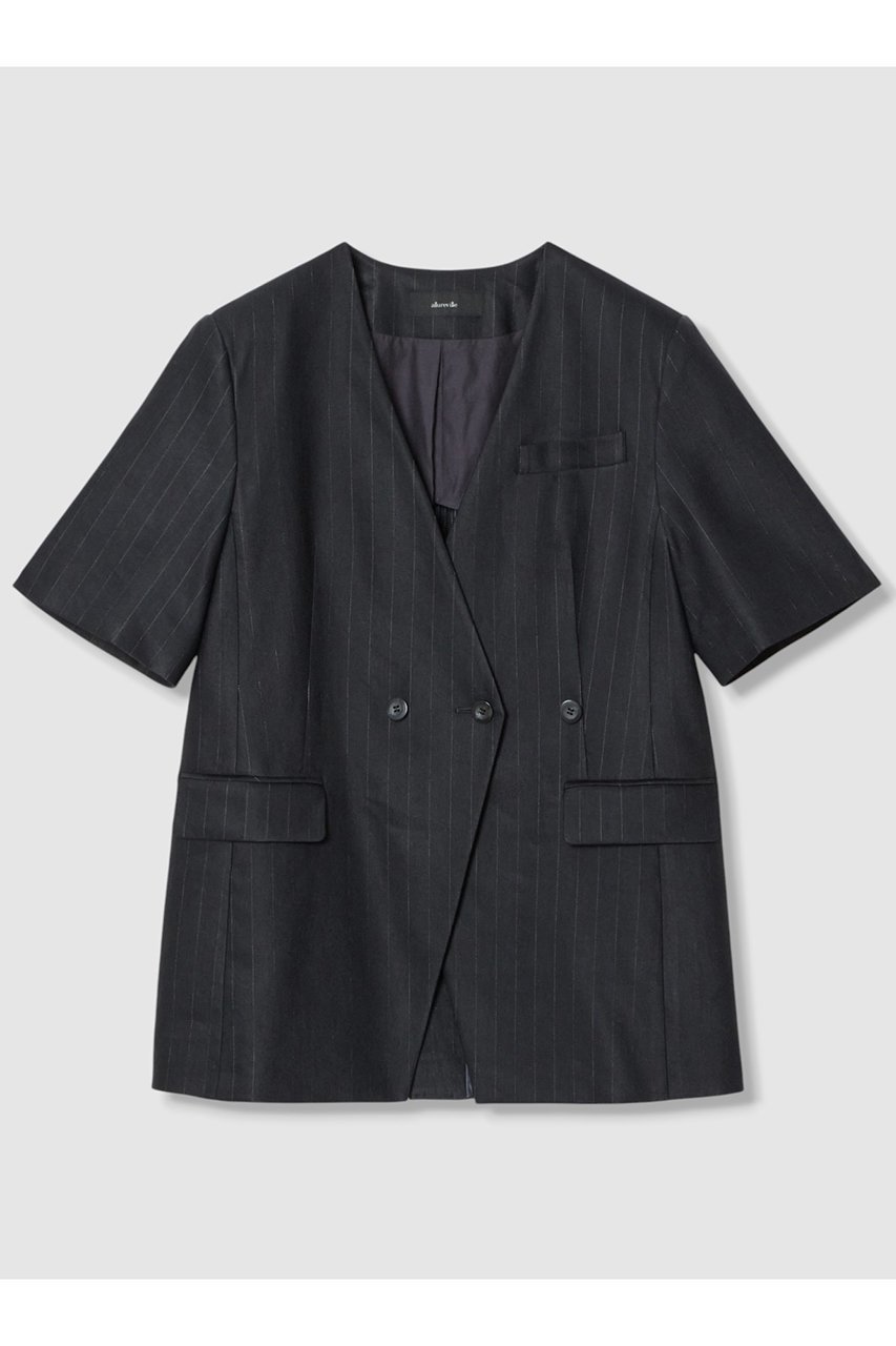 【アルアバイル/allureville】のNALYAハーフスリーブジャケット インテリア・キッズ・メンズ・レディースファッション・服の通販 founy(ファニー) 　ファッション　Fashion　レディースファッション　Fashion for Women　アウター　Coat / Outerwear Collection　レディースジャケット・軽アウター　Jackets　おすすめ　Recommended / Our Picks　イタリア　Italy　インナー　Innerwear　サテン　Satin, Glossy Fabric　ジャケット　Jacket, Outerwear　スリーブ　Sleeve, Long Sleeve / Short Sleeve　デニム　Denim, Jeans Material　ハーフ　Half, Half-Length　ミドル　Middle Length, Mid Height　夏　Summer　春　Spring　S/S・春夏　SS, Spring/Summer, Warm Season　羽織　Haori, Light Jacket　ネイビー|ID: prp329100004497685 ipo3291000000035724415