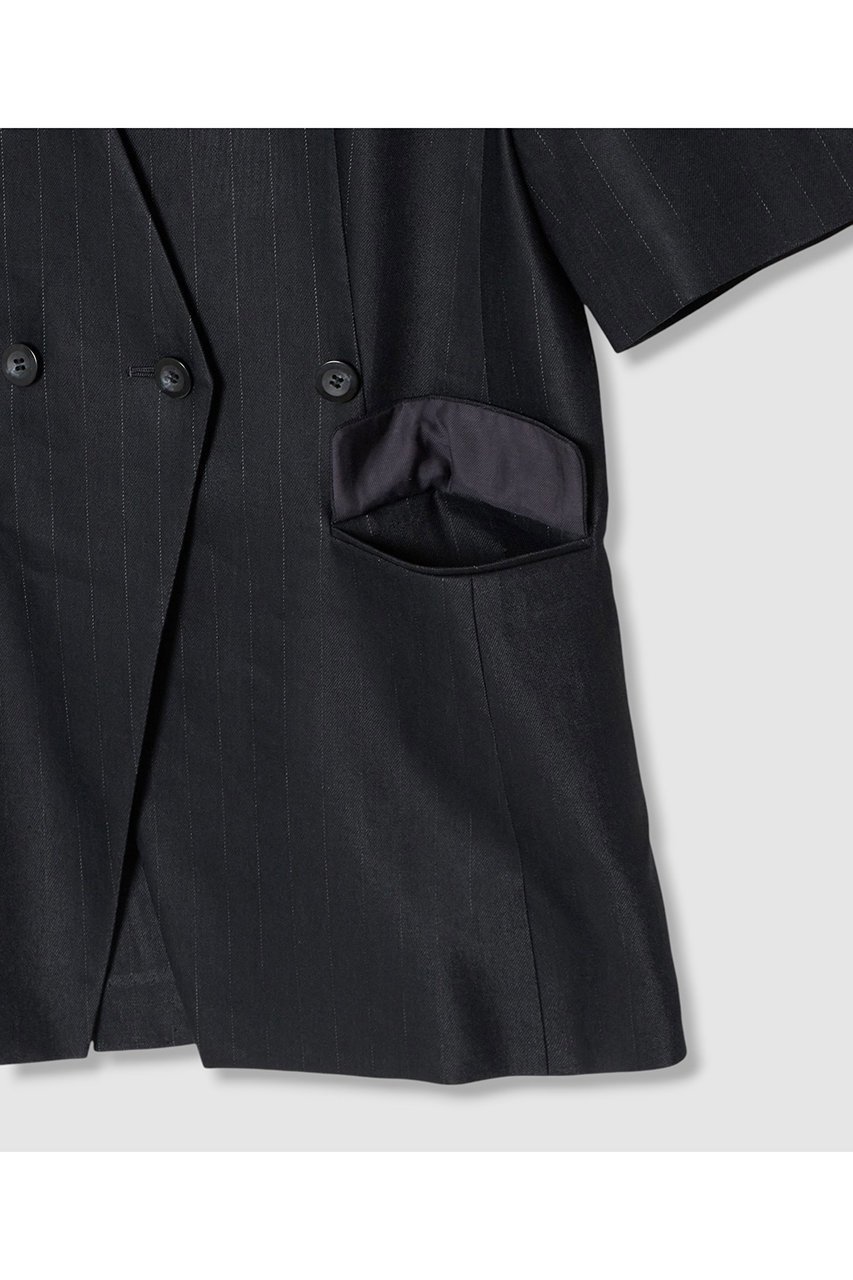 【アルアバイル/allureville】のNALYAハーフスリーブジャケット 人気、トレンドファッション・服の通販 founy(ファニー) 　ファッション　Fashion　レディースファッション　Fashion for Women　アウター　Coat / Outerwear Collection　レディースジャケット・軽アウター　Jackets　おすすめ　Recommended / Our Picks　イタリア　Italy　インナー　Innerwear　サテン　Satin, Glossy Fabric　ジャケット　Jacket, Outerwear　スリーブ　Sleeve, Long Sleeve / Short Sleeve　デニム　Denim, Jeans Material　ハーフ　Half, Half-Length　ミドル　Middle Length, Mid Height　夏　Summer　春　Spring　S/S・春夏　SS, Spring/Summer, Warm Season　羽織　Haori, Light Jacket　other-6|ID: prp329100004497685 ipo3291000000035724425