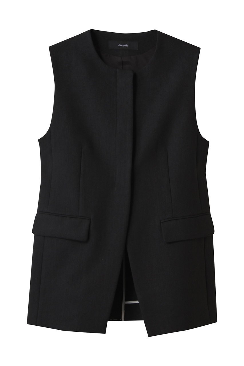 【アルアバイル/allureville】のリネン混ジレ インテリア・キッズ・メンズ・レディースファッション・服の通販 founy(ファニー) 　ファッション　Fashion　レディースファッション　WOMEN　アウター　Coat Outerwear　ジャケット　Jackets　おすすめ　Recommend　ジャケット　Jacket　セットアップ　Set Up　デニム　Denim　ベスト　Vest　リネン　Linen　夏　Summer　春　Spring　S/S・春夏　Ss・Spring/Summer　ブラック|ID: prp329100004497686 ipo3291000000031974460