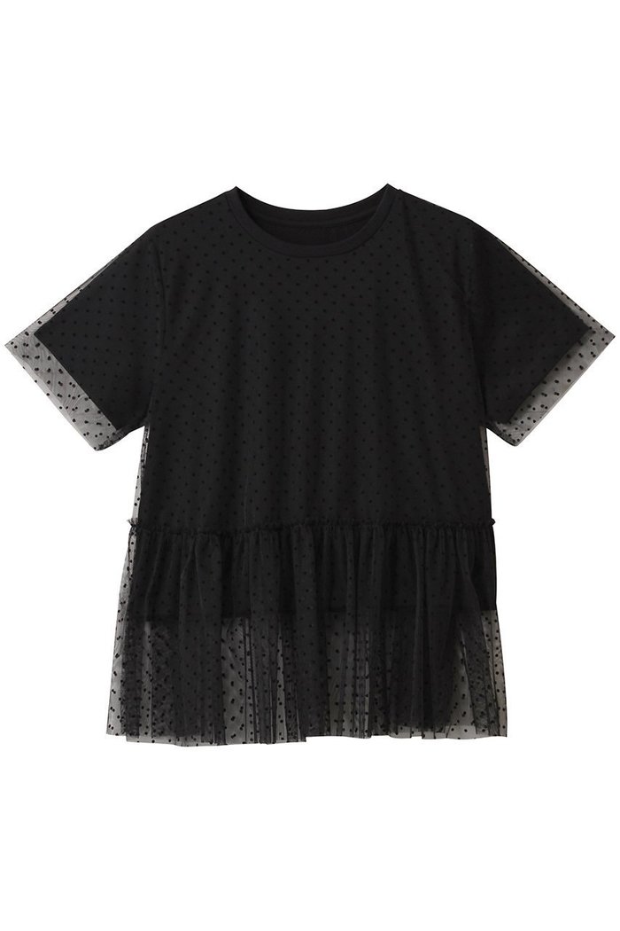 【アルアバイル/allureville】の【Loulou Willoughby】チュールレイヤードT インテリア・キッズ・メンズ・レディースファッション・服の通販 founy(ファニー) https://founy.com/ ファッション Fashion レディースファッション Fashion for Women トップス・カットソー Cut & Sew Tops シャツ・ブラウス・オフィスカジュアル Elegant Blouses & Button-Ups ロングTシャツ・Tシャツ Longline T-Shirts & Tees カットソー・ベーシックTシャツ Cut-and-Sewn Tops / Stretch Tees & Basics ショート Short, Short Length スリーブ Sleeve, Long Sleeve / Short Sleeve チュール Tulip, Tulip Motif ドット Polka Dot, Dot Pattern フェミニン Feminine, Girly |ID: prp329100004497687 ipo3291000000032707418