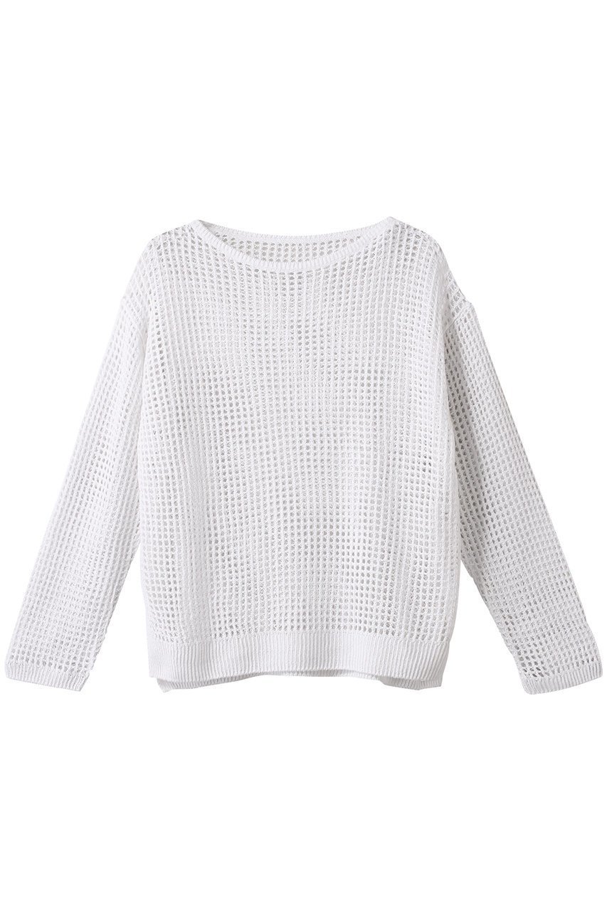 【アルアバイル/allureville】のリネンコードメッシュプルオーバー 人気、トレンドファッション・服の通販 founy(ファニー) 　ファッション　Fashion　レディースファッション　Fashion for Women　トップス・カットソー　Cut & Sew Tops　ニット　Knit Tops & Sweaters　カジュアルプルオーバー・ニットトップス　Pullovers & Knit Tops / Casual Pullovers　インナー　Innerwear　スリット　Slit, Slit Detail　ヘムライン　Hemline, Bottom Cut　メッシュ　Mesh, Net Fabric　リネン　Linen, Linen Fabric　夏　Summer　春　Spring　S/S・春夏　SS, Spring/Summer, Warm Season　 other-1|ID: prp329100004497688 ipo3291000000032707426
