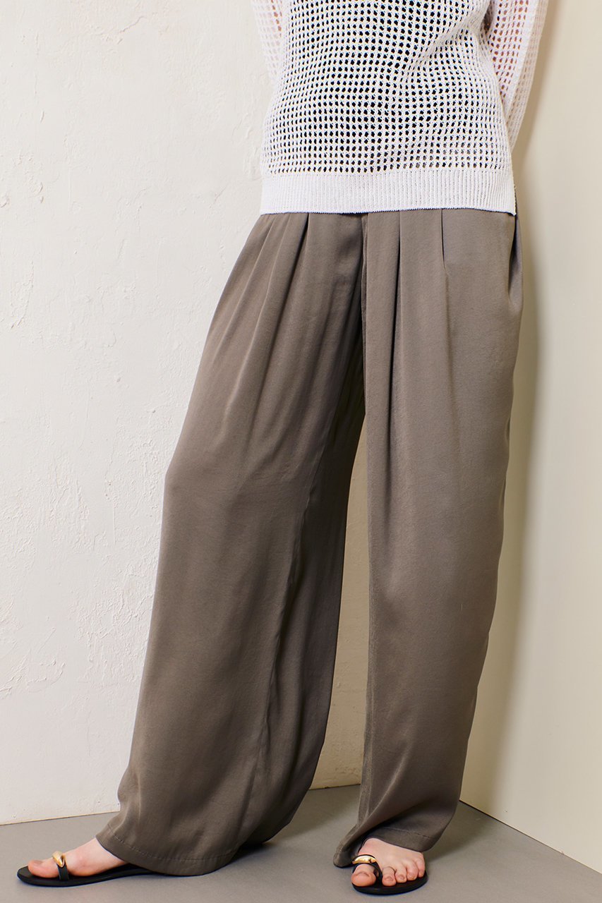 【アルアバイル/allureville】のクレールサテンイージーパンツ 人気、トレンドファッション・服の通販 founy(ファニー) 　ファッション　Fashion　レディースファッション　Fashion for Women　パンツ　Pants & Trousers　キャミソール　Camisole, Spaghetti Strap Top　サテン　Satin, Glossy Fabric　シンプル　Simple, Minimal　ジャケット　Jacket, Outerwear　タンク　Tank Top, Sleeveless Top　ブルゾン　Blouson, Bomber Jacket　ミュール　Mule, Backless Shoes　ミリタリー　Military, Army Style　メタル　Metal, Metal Parts　リラックス　Relax, Relaxed Fit　ワンポイント　One Point, Statement Accent　夏　Summer　other-5|ID: prp329100004497706 ipo3291000000032707189