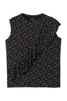 【スリー ドッツ/three dots】のトラベルライン ラッフルタンク ブラックマルチ|ID: prp329100004497711 ipo3291000000035508540