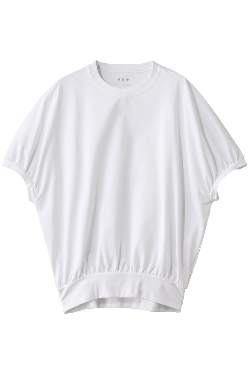 【スリー ドッツ/three dots】のセラミックテリー コクーントップス インテリア・キッズ・メンズ・レディースファッション・服の通販 founy(ファニー) 　ファッション　Fashion　レディースファッション　Fashion for Women　トップス・カットソー　Cut & Sew Tops　シャツ・ブラウス・オフィスカジュアル　Elegant Blouses & Button-Ups　ロングTシャツ・Tシャツ　Longline T-Shirts & Tees　カットソー・ベーシックTシャツ　Cut-and-Sewn Tops / Stretch Tees & Basics　カットソー　Cut and Sewn Top　ショート　Short, Short Length　シルケット　Silket, Silky Cotton　スウェット / スエット　Sweatshirt, Sweatwear　スリーブ　Sleeve, Long Sleeve / Short Sleeve　エレガント 上品　Elegant　スノーホワイト|ID: prp329100004497716 ipo3291000000032850100